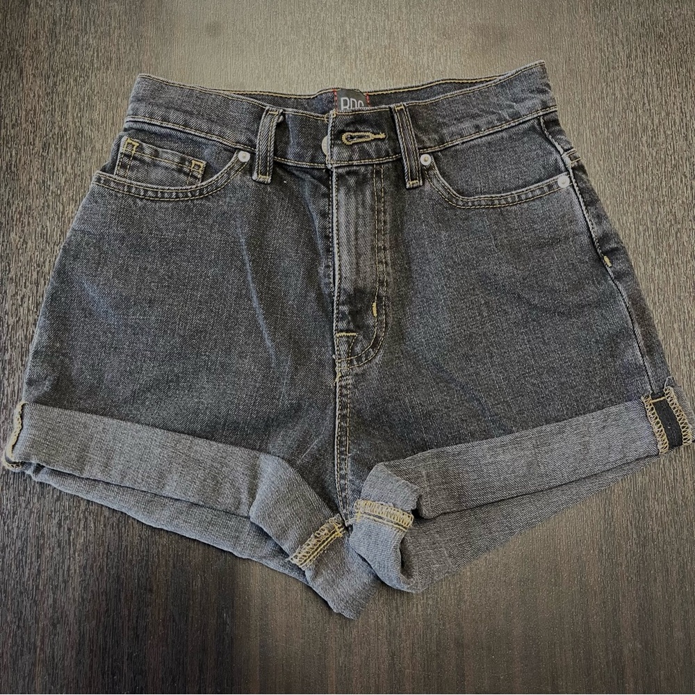 BDG Black High Waisted Mom Shorts